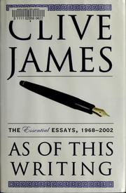Cover of: As of this writing by Clive James