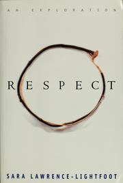 Respect by Sara Lawrence-Lightfoot