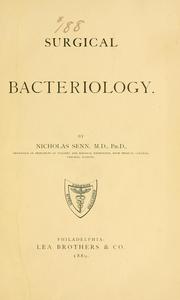 Cover of: Surgical bacteriology