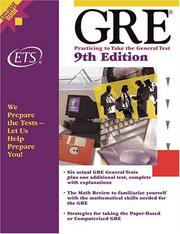 Cover of: GRE: Practicing to Take the General Test (9th Edition)
