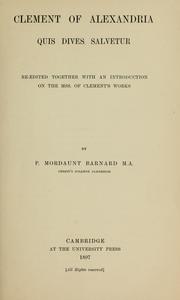 Cover of: Clement of Alexandria