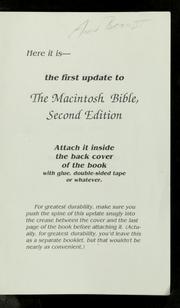 Cover of: The first update to the Macintosh bible: (August, 1989)