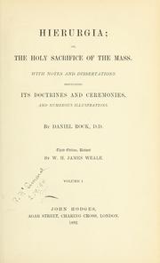Cover of: Hierurgia, or, The Holy Sacrifice of the Mass