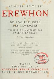 Cover of: Erehon, ou, De l'autre côté des montagnes