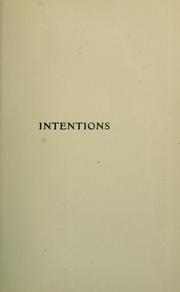 Cover of: Intentions