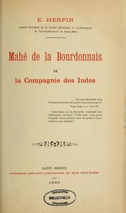 Mahé de la Bourdonnais et la Compagnie des Indes by Eugène Herpin