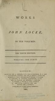 Cover of: The works of John Locke