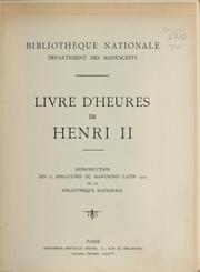 Cover of: Livre d'heures de Henri II by Henry II King of France