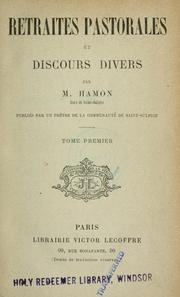 Cover of: Retraites pastorales et discours divers