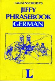 Cover of: Jiffy phrasebook: German.