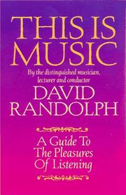 Cover of: This Is Music by David Randolph
