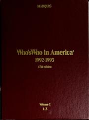 Cover of: Who's who in America: 1992-1993: Volume 2