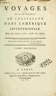 Cover of: Voyages dans l'Amérique Septentrionale: dans les années 1780, 1781 [et] 1782