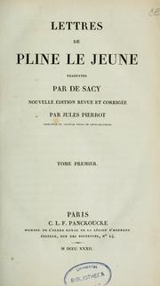 Cover of: Lettres de Pline de Jeune