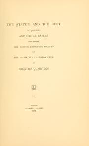 Cover of: The statue and the bust: of Browning