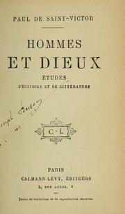 Cover of: Hommes et dieux