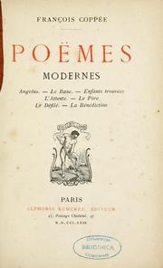 Cover of: Poëmes modernes: Angélus, Le banc, Enfants trouvées, L'Attente, Le père, Le défilé, La bénédiction