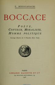 Cover of: Boccace: poète, conteur, moraliste, homme politique : ouvrage illustré de 6 planches hors-texte
