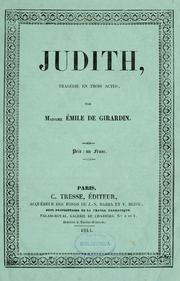 Cover of: Judith: tragédie en trois actes