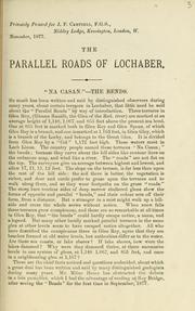 Cover of: The parallel roads of Lochaber by John Francis Campbell