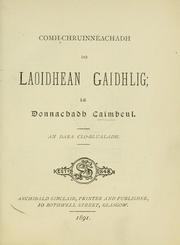 Cover of: Comh-chruinneachadh do Laoidhean Gaidhlig