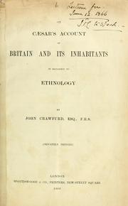 Cover of: On Caesar's account of Britain and its inhabitants in reference to ethnology