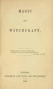 Cover of: Magic and witchcraft