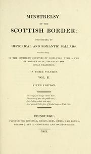 Cover of: Minstrelsy of the Scottish border by Sir Walter Scott