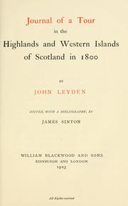 Cover of: Journal of a tour in the Highlands and Western Islands of Scotland in 1800