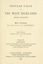 Cover of: Popular tales of the west Highlands: orally collected