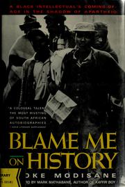 Cover of: Blame me on history
