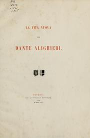 Book: La vita nuova By Dante Alighieri