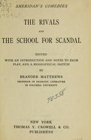 Cover of: The rivals and The school for scandal