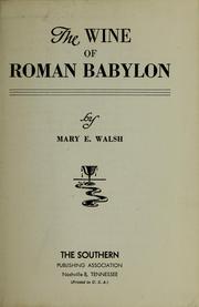 Cover of: The wine of Roman Babylon