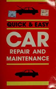Cover of: Car repair and maintenance