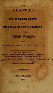 Cover of: The beauties of Sir Walter Scott, and Thomas Moore, esquire