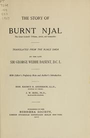 Cover of: The story of Burnt Njal: the great Icelandic tribune, jurist, and counsellor