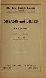 Cover of: Sesame and lilies by John Ruskin