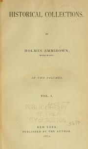 Historical collections by Holmes Ammidown