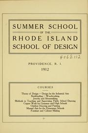 Cover of: Summer school of the Rhode Island School of Design