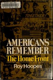 Cover of: Americans remember the home front
