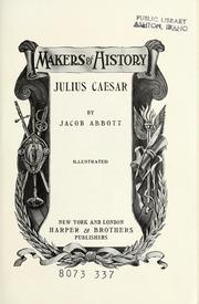 Cover of: Julius Caesar by Jacob Abbott