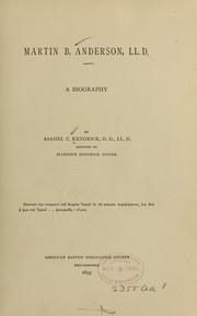 Cover of: Martin B. Anderson, LLD... | Asahel Kendrick