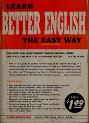Cover of: Learn better English the easy way