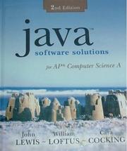 Cover of: Java software solutions for AP computer science A