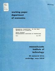 Cover of: Managerial incentives