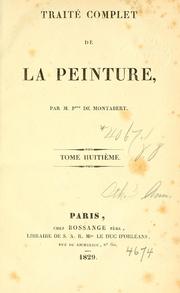 Cover of: Traité complet de la peinture