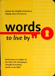 Cover of: Words to live by