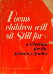 Cover of: Poems children will sit still for by Beatrice Schenk De Regniers