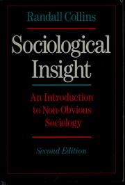 Cover of: Sociological insight: an introduction to non-obvious sociology